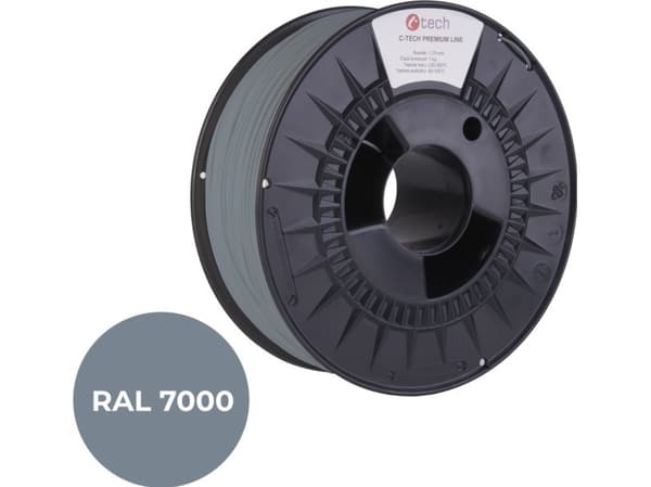 3D C-TECH PREMIUM LINE PLA RAL7000 filament 1.75mm 1kg Squirrel grey