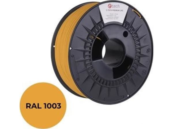 3D C-TECH PREMIUM LINE PLA RAL1003 filament 1,75mm 1kg Signal yellow