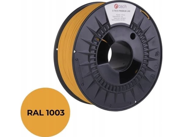 C-Tech C-TECH Trykkstreng (filament) PREMIUM LINE, PETG, signalgul, RAL1003, 1,75 mm, 1 kg