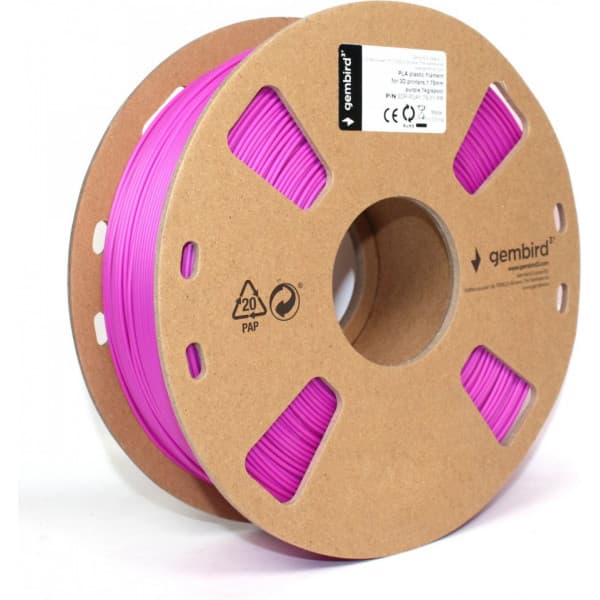 Gembird 3D -PLA-udskrivningsfilament, 1,75 mm, lilla