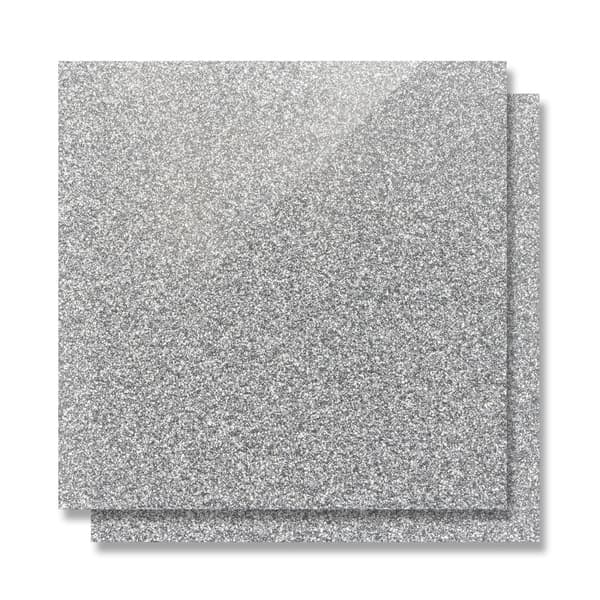 xTool 3mm Akryl Sølv Glitter 30x30 - 2stk