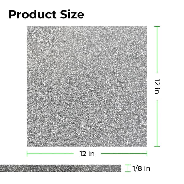 xTool 3mm Akryl Sølv Glitter 30x30 - 2stk