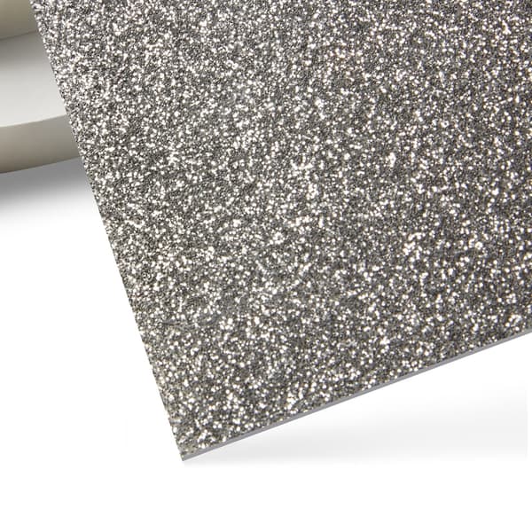 xTool 3mm Akryl Sølv Glitter 30x30 - 2stk