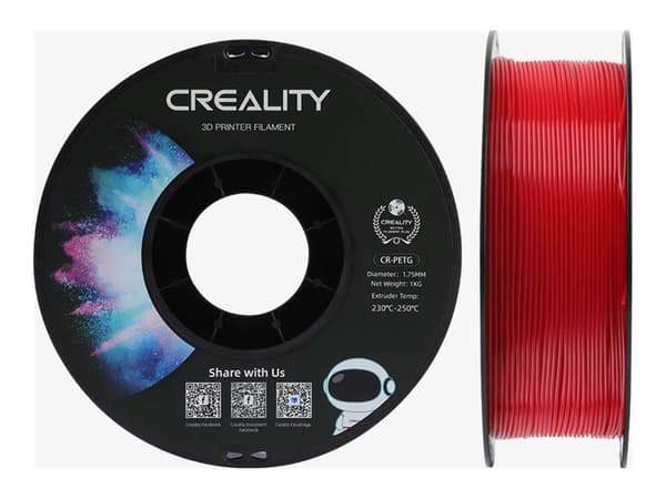 Creality 3D 3301030038 3D-tulostusmateriaali Polyeteenitereftalaattiglykoli (PETG) punainen 1 kg (3301030038)