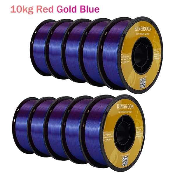 3D Printer Filament, Tri-Color Silk PLA, 175mm Diameter, Speciel Farve, Guld Grøn Rose-rød