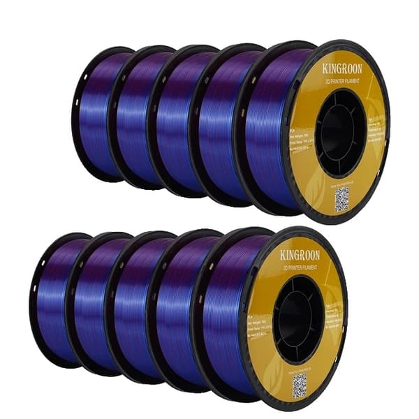 3D Printer Filament, Tri-Color Silk PLA, 175mm Diameter, Speciel Farve, Guld Grøn Rose-rød