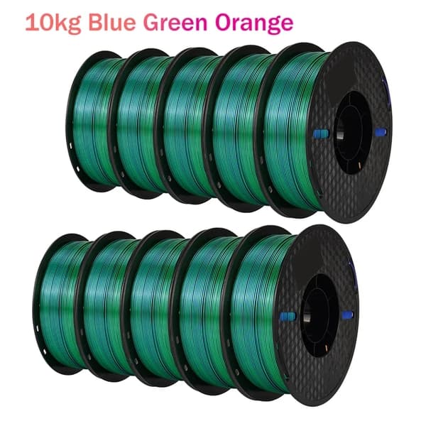 3D Printer Filament, Tri-Color Silk PLA, 175mm Diameter, Speciel Farve, Guld Grøn Rose-rød