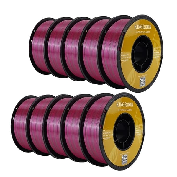3D Printer Filament, Tri-Color Silk PLA, 175mm Diameter, Speciel Farve, Guld Grøn Rose-rød