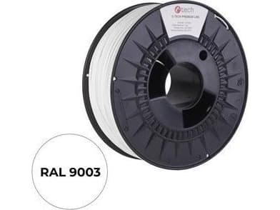 3D-tulostin C-Tech C-TECH Tulostuslanka (filamentti) PREMIUM LINE, ABS, kuljetus valkoinen, RAL9003, 1,75mm, 1kg