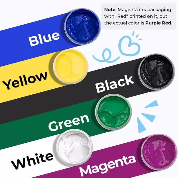 Basic Color Screen Printing Ink set (6 Colors)