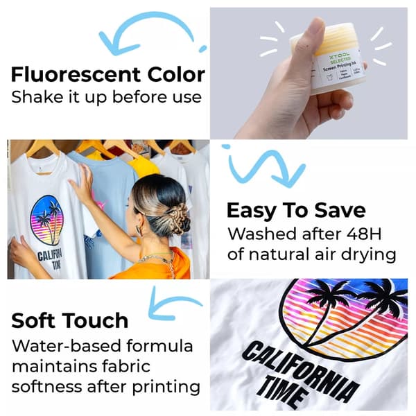 Fluorescerande färgscreentrycksbläckset
