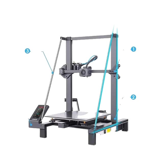3D-tulostin, 90% esikasattu, suuri kaksinkertainen puhallinventtiili, LONGER LK5 Pro, EU