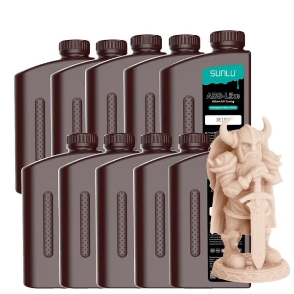 UV ABS-lignende harpiks, lav lugt, lav krympning, LYS GRÅ 1000g SKIN 1000g