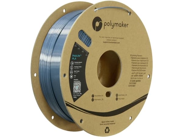Polymaker PA03009 Silk Filament PLA-silke Glinsende 1.75 mm 1000 g Krom PolyLite™ 1 stk