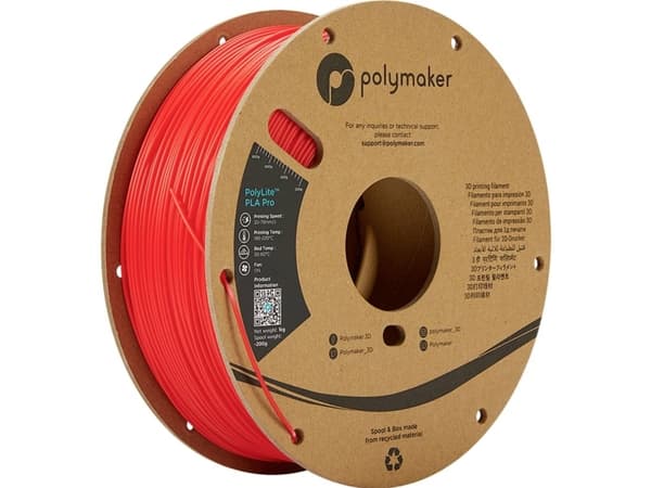 Polymaker PA07004 Filament PLA Pro høj grad af stivhed, slagfast 1.75 mm 1000 g Rød PolyLite™ 1 stk