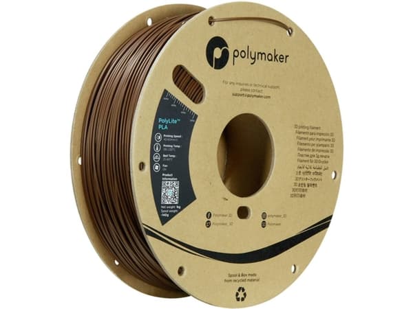 Polymaker PA02052 Filament PLA-plast høj grad af stivhed, høj grad af trækstyrke 1.75 mm 1000 g Brun PolyLite™ 1 stk
