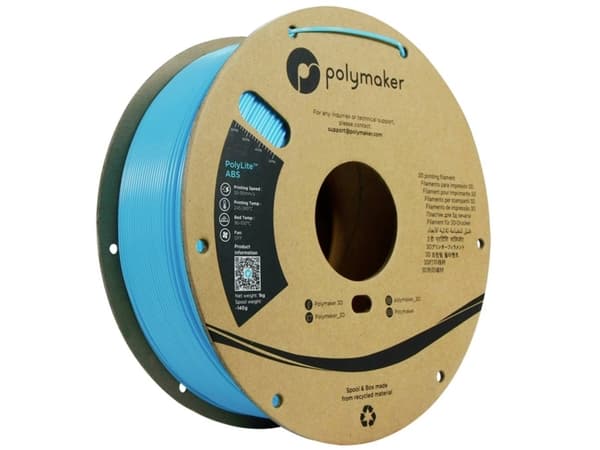 Polymaker PE01031 Filament ABS-plast Värmebeständig, slagtålig, luktbeständig 1,75 mm 1000 g Ljusblå PolyLite™ 1 st