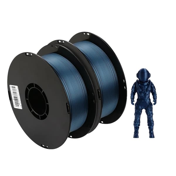 3D-tulostimen filamentti, silkkipinta, halkaisija 175 mm, Hopea 2kg Blue 2kg