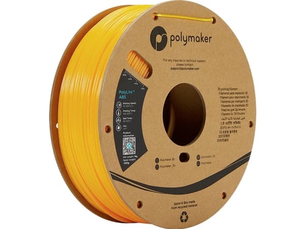 Poly Filament Polymaker PolyLite ABS 1,75mm 1kg - Yellow}