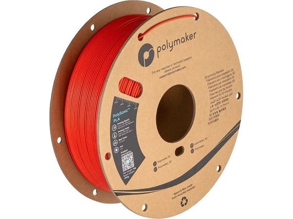 Poly Filament Polymaker PolySonic High Speed PLA 1,75mm 1kg - Red}