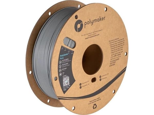 Poly Filament Polymaker PolySonic High Speed PLA 1,75mm 1kg - Grey}