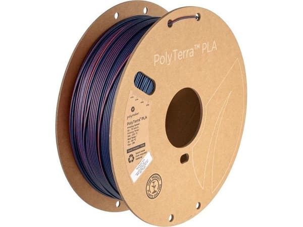 Poly Filament Polymaker PolyTerra PLA Dual Mixed Berries 1,75mm 1kg - Red-Dark Blue}