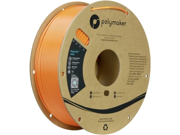 Polymaker PF01016 Orange Filament ASA UV-beständig, väderbeständig, värmebeständig, slagtålig 2,85 mm 1000 g Orange PolyLite™ 1 st