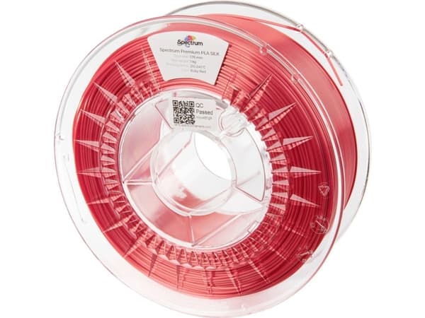 Spectrum Filaments 80443 PLA SILK Filament PLA-silke Glinsende 1.75 mm 1000 g Ruby Red, Rød 1 stk