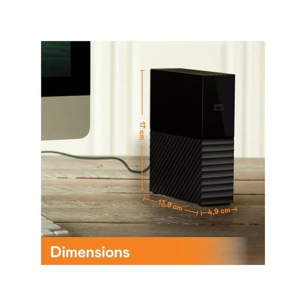 Extern hårddisk - WD - My Book - 14 TB - Automatisk backup - Svart