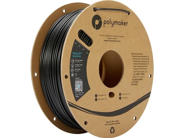 Polymaker PA07013 Filamentti PLA Pro korkea jäykkyys, iskunkestävä 2,85 mm 1000 g Musta PolyLite™ 1 kpl