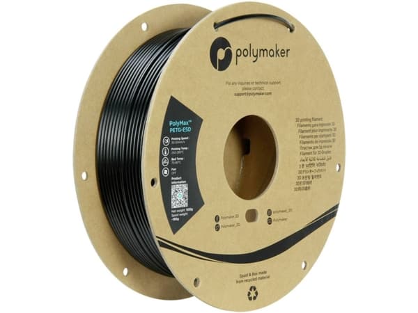 Polymaker PB03002 Filament PETG ESD ESD-säker, slagtålig 2,85 mm 500 g Svart PolyMax™ 1 st