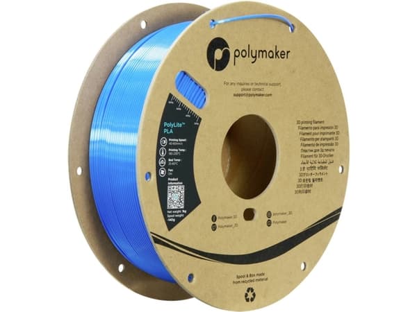 Polymaker PA03005 Silk Filament PLA-silke Glinsende 1.75 mm 1000 g Blå PolyLite™ 1 stk