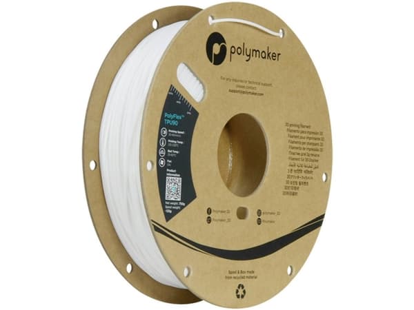 Polymaker PD02002 TPU90 Filament TPU Joustava 1,75 mm 750 g Valkoinen PolyFlex™ 1 kpl Polymaker PD02002 TPU90 Filament TPU Joustava 1,75 mm 750 g Val