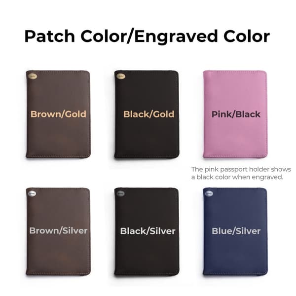 xTool PU Patch Passport Holder - Blå till Silver