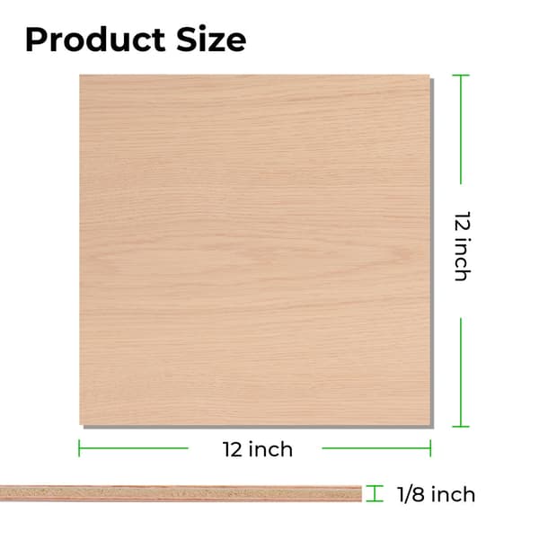 xTool 3mm White Oak plywood 30x30cm - 6pcs