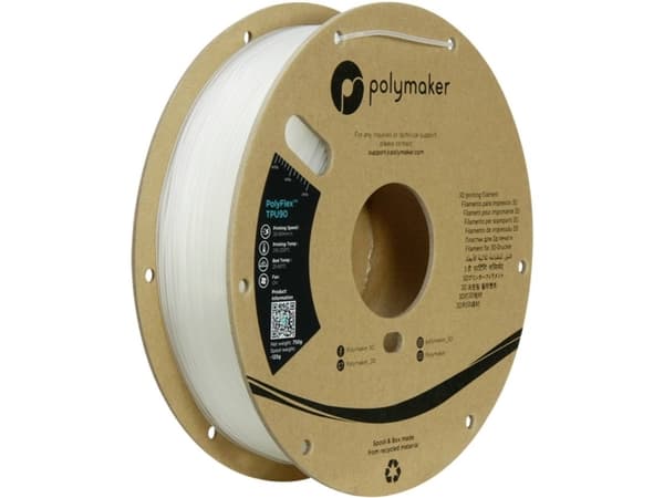 Polymaker PD02004 TPU90 Filament TPU Fleksibel 1.75 mm 750 g Klar PolyFlex™ 1 stk