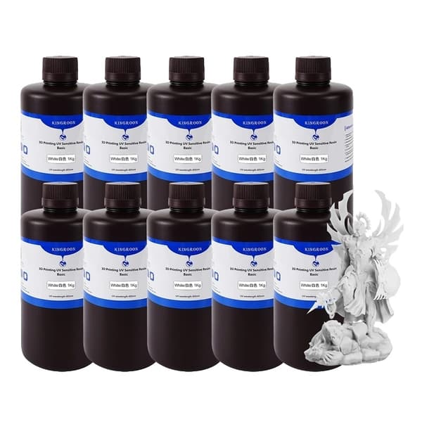 3D-utskrift UV-harts, hög precision, snabbhärdande formel,10kg Vit