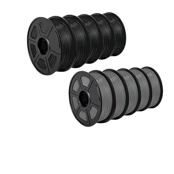 PETG 3D-printer filament, 1,75MM diameter, nul bobler, 10KG vægt,PETG SORT 10KG