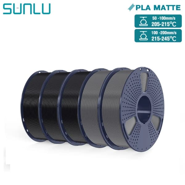 PLA Mat Filament, 1,75mm Diameter, 205-215℃ Printetemperatur,Matematik 3BK 2WT