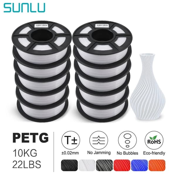 PETG 3D-tulostinmateriaali, korkea sitkeys, halkaisija 1,75MM,PETG VALKOINEN 10KG