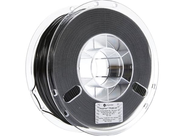 Polymaker PD03004 TPU95-HF Filament TPU, Fleksibelt glødetråd Fleksibel, HighSpeed filament, UV-bestandig 2.85 mm 1000 g Sort PolyFlex™ 1 stk