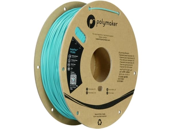 Polymaker PD02005 TPU90 Filament TPU Flexibel 1,75 mm 750 g Blågrön ...