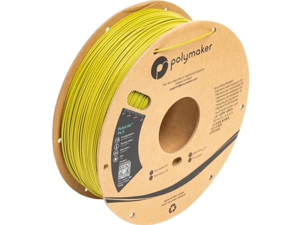 Polymaker PA02058 Polymaker PolyLite PLA Filament Olive Green 1,75 mm / 1kg Filament PLA plast hög styvhet, hög draghållfasthet 1,75 mm 1000 g