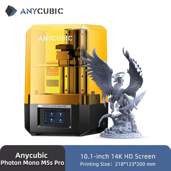 LCD Harpiks 3D-printer, 10,1" 14K Monokrom Skærm, 150mm/h Højhastighedsprinting,M5s Pro