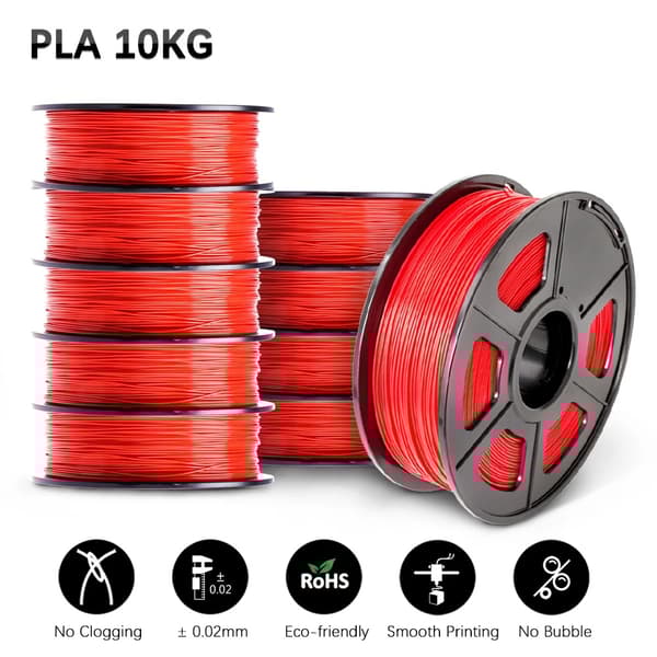 PLA Filament, 1,75MM Diameter, Ikke-giftig og lugtfri,PLA-Rød