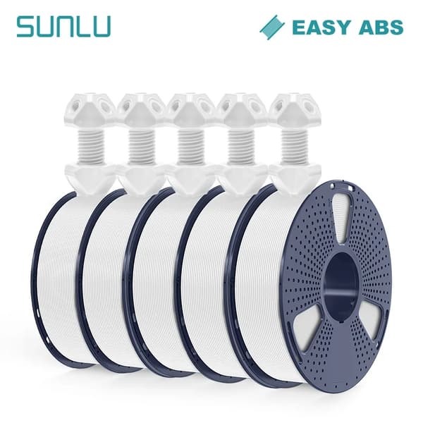 Let let ABS filament, præcise diameter 1,75 mm, ingen vridning eller revner,EABS 5Hvid