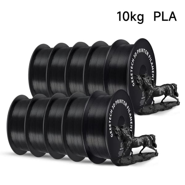 3D-printer filament, 1,75 mm diameter, miljøvenligt PLA-materiale,sort