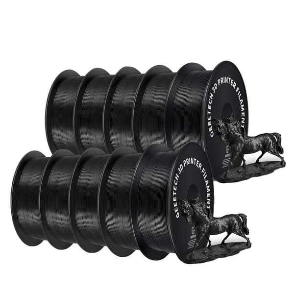 3D-printer filament, 1,75 mm diameter, miljøvenligt PLA-materiale,sort
