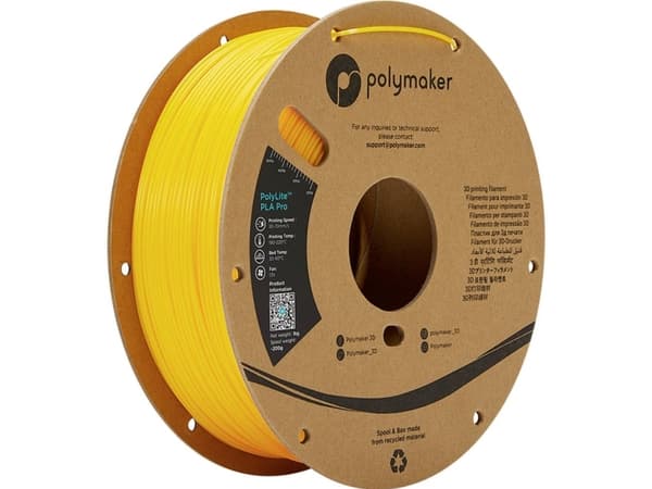 Polymaker PA07009 Filament PLA Pro høj grad af stivhed, slagfast 1.75 mm 1000 g Gul PolyLite™ 1 stk