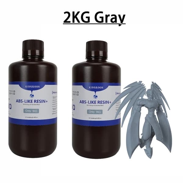 3D-tulostimen hartsia, 2KG harmaa, korkea tarkkuus, erinomainen joustavuus,2KG Harmaa